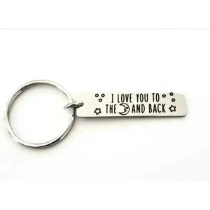 I love You Moon To Back Keychain